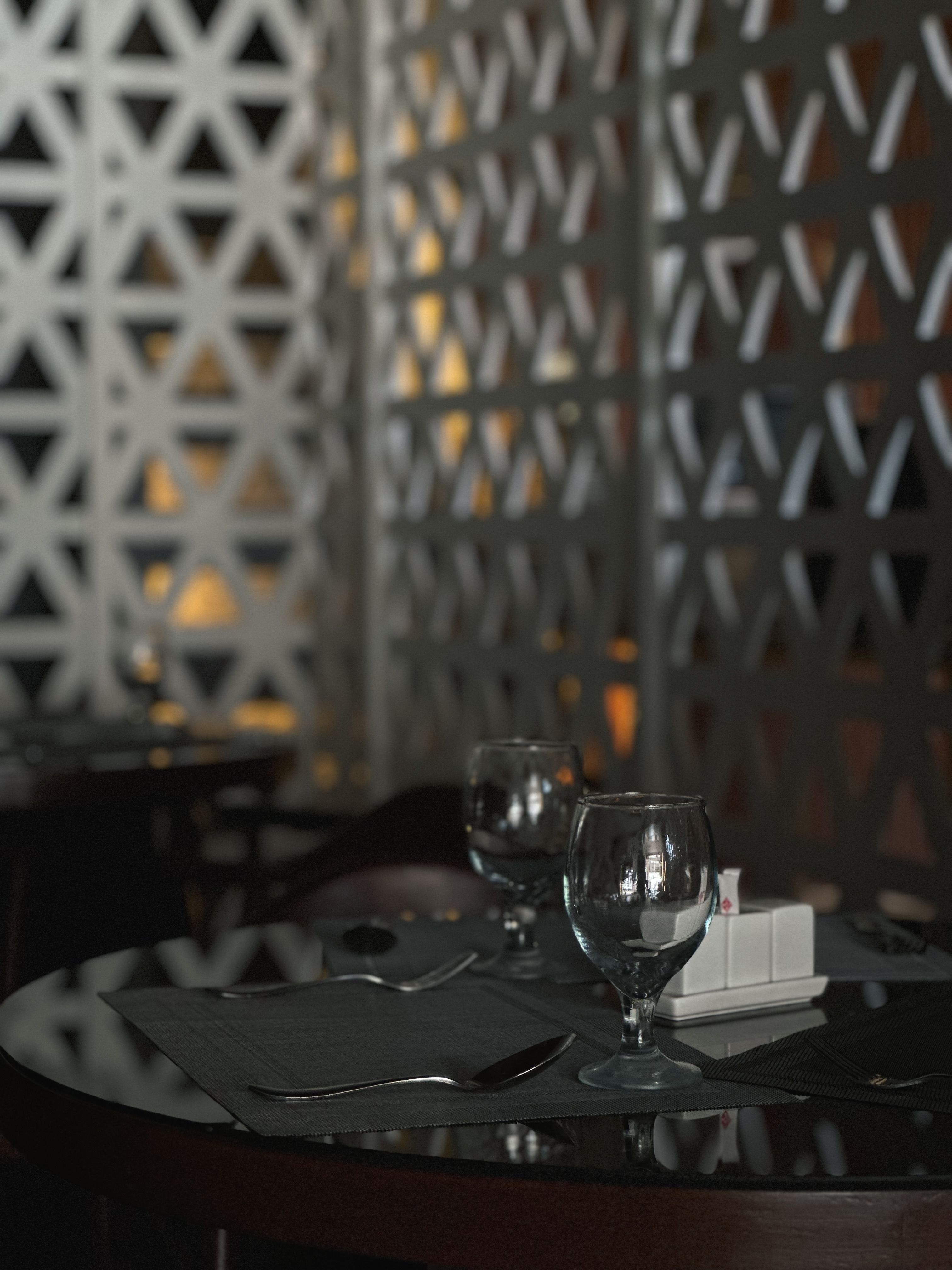 Fine dining table setting at Best of India